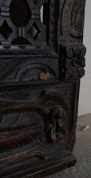 Double porte espagnole du XVIIe siècle en bois fruitier-9