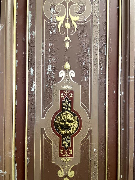 Paire de grandes doubles portes peintes Napoléon III-2