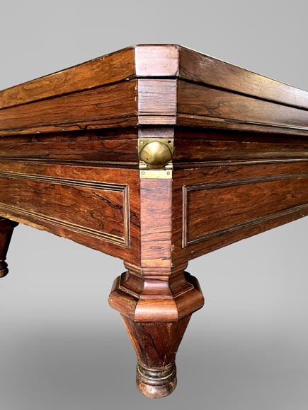 COMPAGNIE BRUNSWICK, imposant billard français en placage COMPAGNIE BRUNSWICK, imposant billard français en placage-4