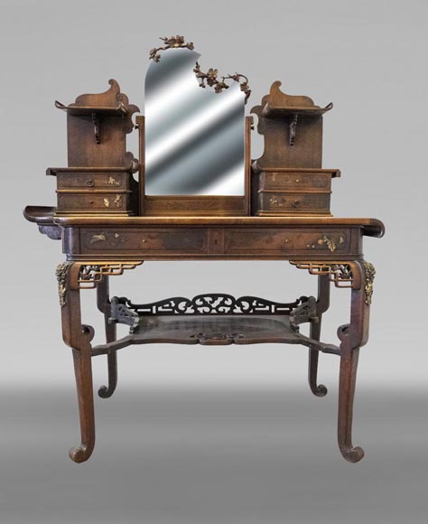 Gabriel VIARDOT, ensemble de mobilier japonisant pour chambre à coucher-2