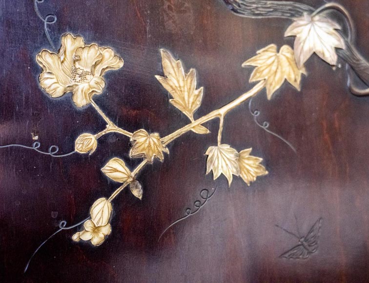 Gabriel VIARDOT, ensemble de mobilier japonisant pour chambre à coucher-12