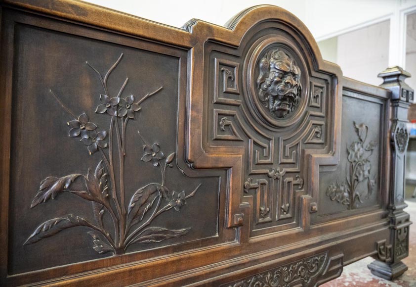 Gabriel VIARDOT, ensemble de mobilier japonisant pour chambre à coucher-14