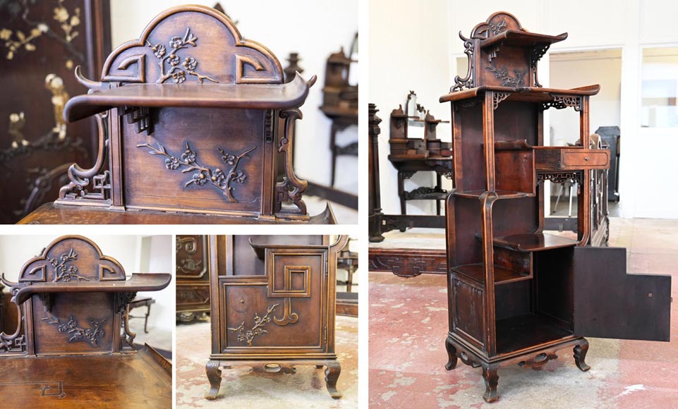 Gabriel VIARDOT, ensemble de mobilier japonisant pour chambre à coucher-22