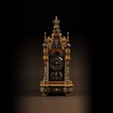 Paul SOYER, Pendule en bronze, bronze doré et émaux, vers 1860