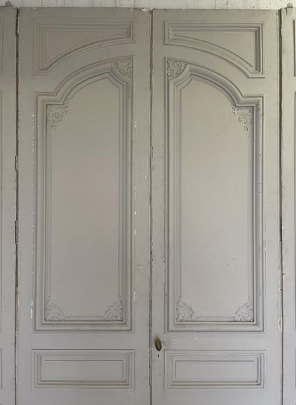 Grande porte quadruple au décor Napoléon III-2