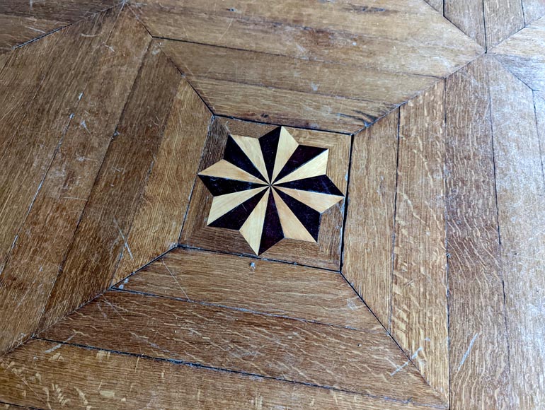 Lots de 105 m² en point de Hongrie, grande frise à dents de scie et motifs étoile-1