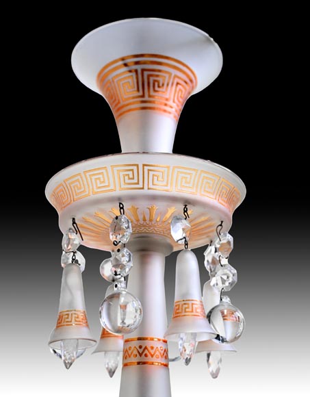 BACCARAT, Lustre néo-grec en cristal à cinq lumières, après 1875-2