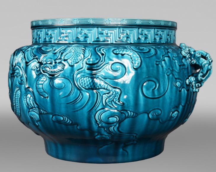 Théodore DECK, le grand vase bleu inspiré des arts de l’Extrême-Orient-2