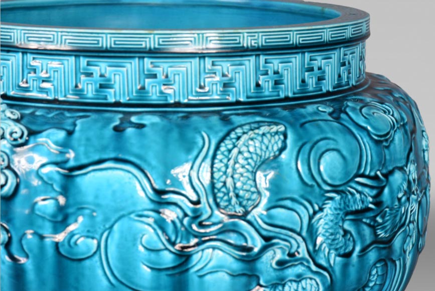 Théodore DECK, le grand vase bleu inspiré des arts de l’Extrême-Orient-3