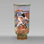 Sèvres et Karine LIÉVEN, Paire de vases en porcelaine décorés de coureurs de marathon