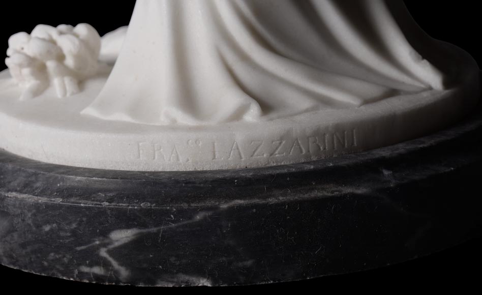 Francesco LAZZARINI (1748-1808) – L’Hiver dit La Frileuse, d’après Jean-Antoine HOUDON-6