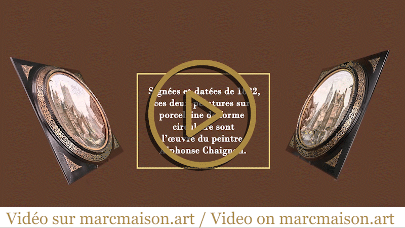 Vues imaginaires de Paris au XVIe siècle : deux peintures sur porcelaine d’Alphonse CHAIGNON-0