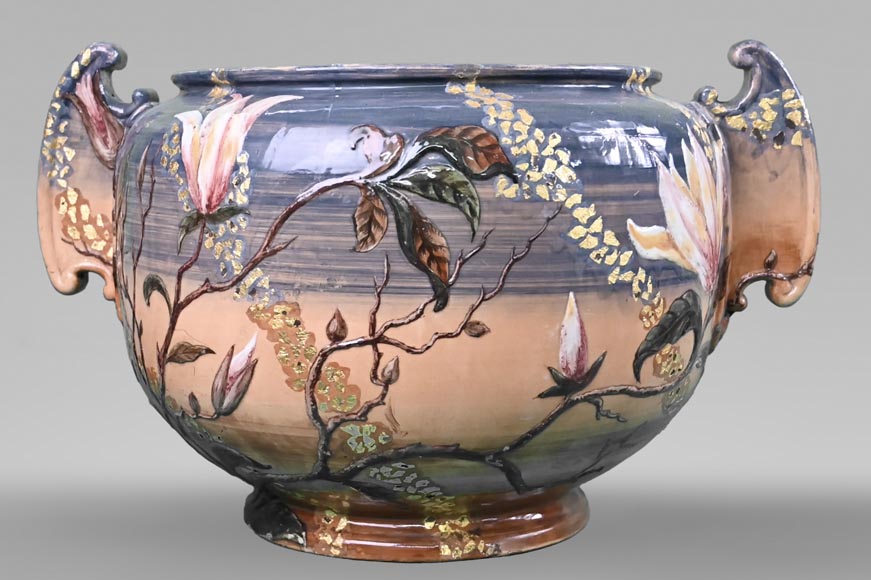 Emile GALLÉ, important vase à décor floral-2