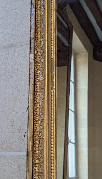Grand trumeau de style Louis XVI à la couronne de laurier richement décorée, bronzine-3