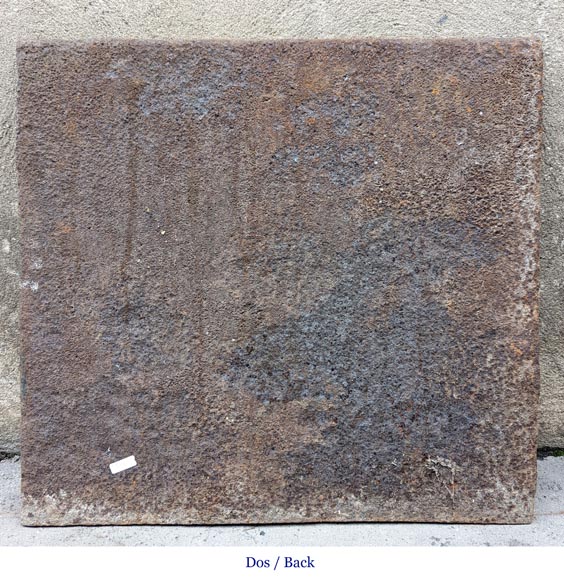 Plaque de cheminée avec médaillon représentant une bergère-3