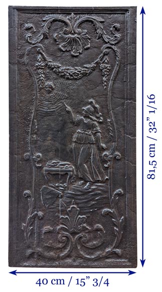Plaque de cheminée représentant le mythe d'Athena et Arachné-6