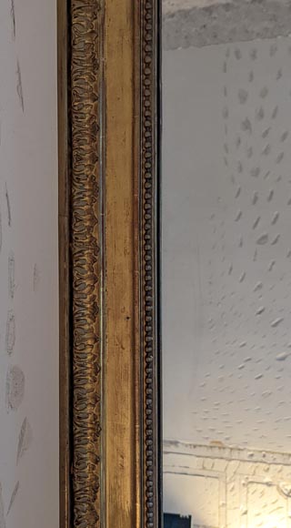Trumeau doré de style Louis XVI à double couronne de laurier-5