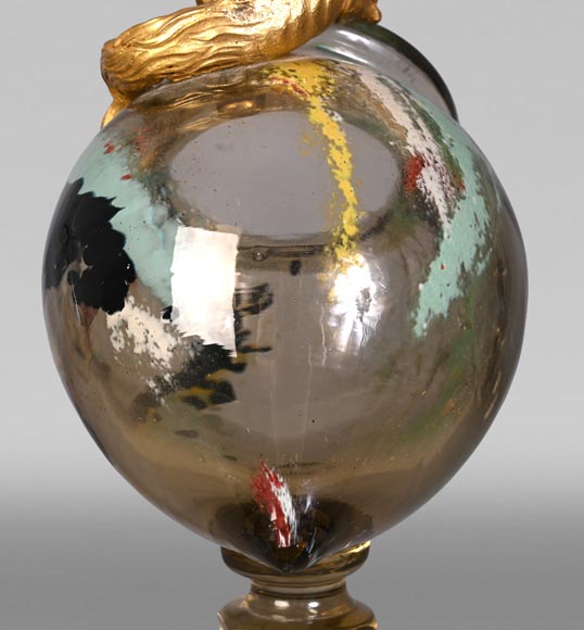 ESCALIER DE CRISTAL, François-Eugène ROUSSEAU & Ernest LÉVEILLÉ , vase japonisant en verre polychrome à monture au dragon en bronze doré ESCALIER DE CRISTAL, François-Eugène ROUSSEAU & Ernest LÉVEILLÉ , vase japonisant en verre polychrome à monture au dragon en bronze doré-10