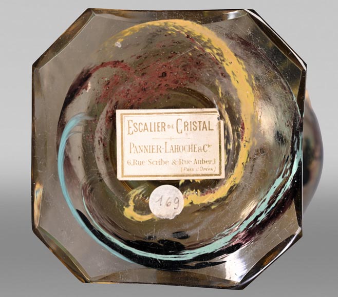 ESCALIER DE CRISTAL, François-Eugène ROUSSEAU & Ernest LÉVEILLÉ , vase japonisant en verre polychrome à monture au dragon en bronze doré ESCALIER DE CRISTAL, François-Eugène ROUSSEAU & Ernest LÉVEILLÉ , vase japonisant en verre polychrome à monture au dragon en bronze doré-14