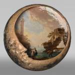 Une pièce rare d’Emile GALLÉ, lune et fantaisie paysagère d’après Joseph Vernet