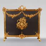 Pare étincelle en bronze doré de style Napoléon III