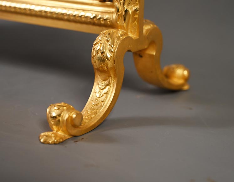 Pare étincelle en bronze doré de style Napoléon III-4