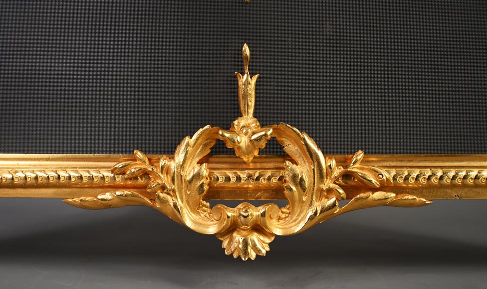 Pare étincelle en bronze doré de style Napoléon III-6