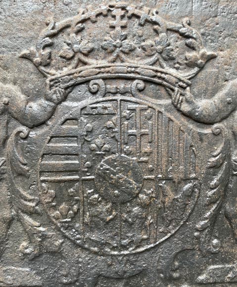 Plaque de cheminée aux armes de Léopold Ier, duc de Lorraine et de Bar-2