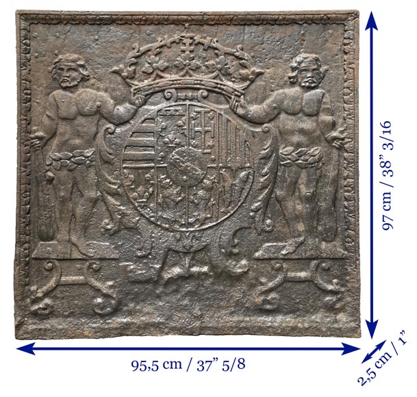 Plaque de cheminée aux armes de Léopold Ier, duc de Lorraine et de Bar-6