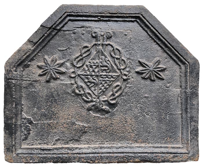 Plaque de cheminée, vers 1600, aux armes d’Angélique d’Estrées-0