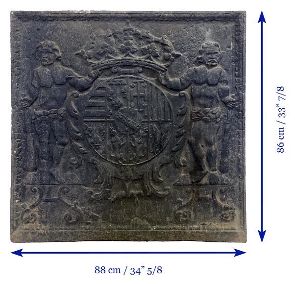 Plaque de cheminée ornées des armes du duc de Lorraine et de Bar, Léopold Ier-7