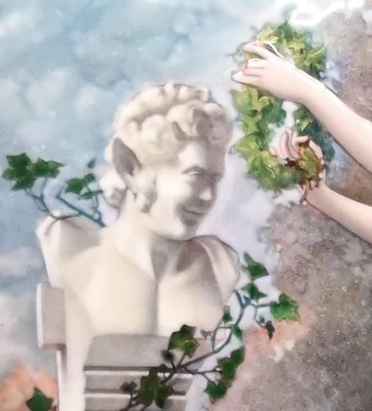 Daphnis et Chloé, un tableau de Jeanne LEMERLE-SOYER en émail-4