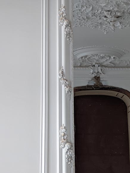 Grand trumeau époque Napoléon III avec miroir au mercure-5