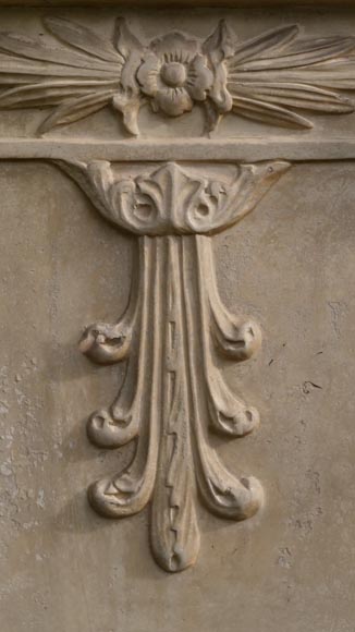 Grand vase de style grec en fonte peinte-8