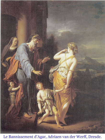 Guéridon en bronze doré avec tableau en porcelaine peinte, d’après Adriaen VAN DER WERFF, 