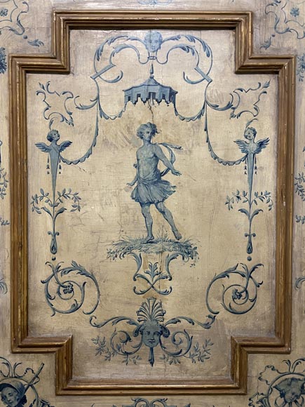 Paire de portes simples au riche décor peint-14