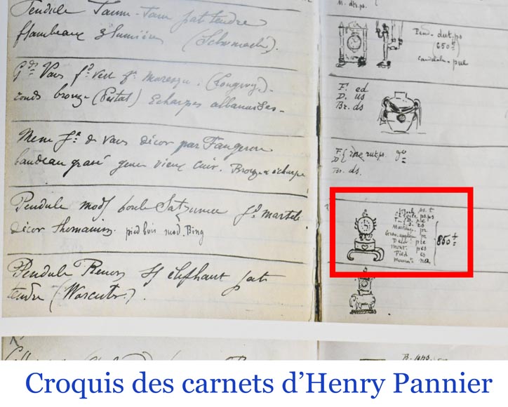 L’Escalier de CRISTAL,  Pendule japonisante en verre en forme de boule émergeant d’une fleur de lotus-17