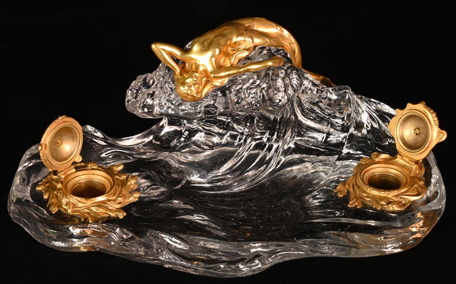 Cristallerie BACCARAT, Encrier La Vague, 1909 -5