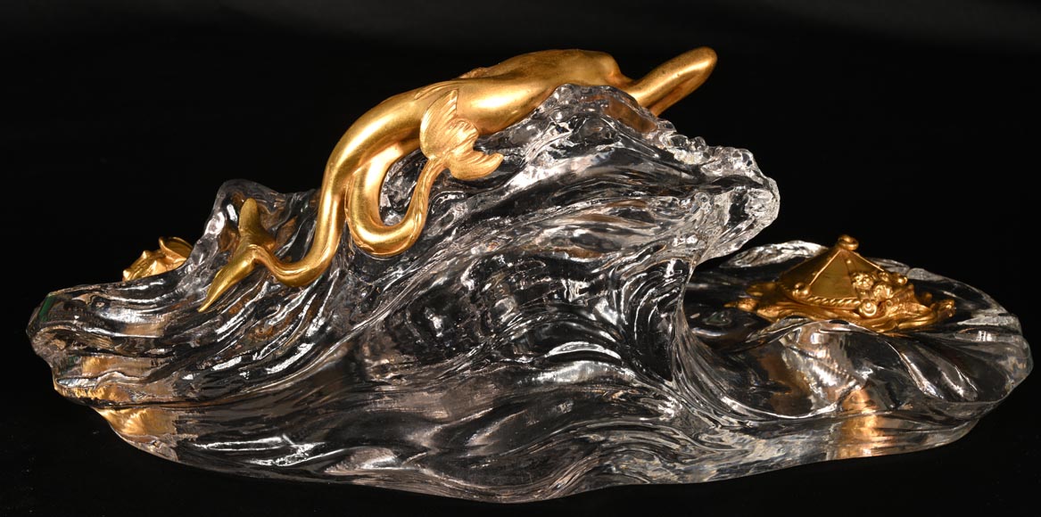 Cristallerie BACCARAT, Encrier La Vague, 1909 -8