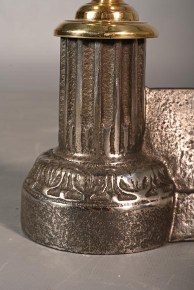 Paire de chenêts en bronze poli de style Napoléon III-4