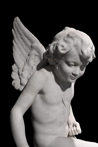 Denys PUECH, Deux anges assis sur des globes terrestres, 1897-14