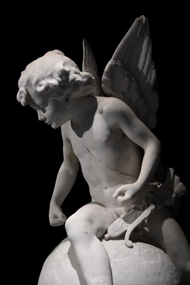 Denys PUECH, Deux anges assis sur des globes terrestres, 1897-15