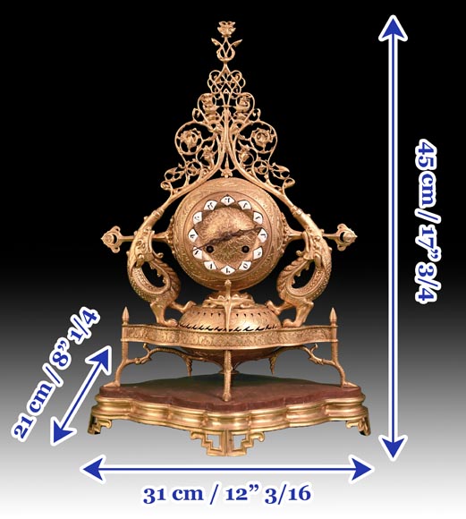 Victor GEOFFROY-DECHAUME (modèle), Auguste-Maximilien DELAFONTAINE (bronzier), Garniture « persane » en bronze doré, vers 1852-11