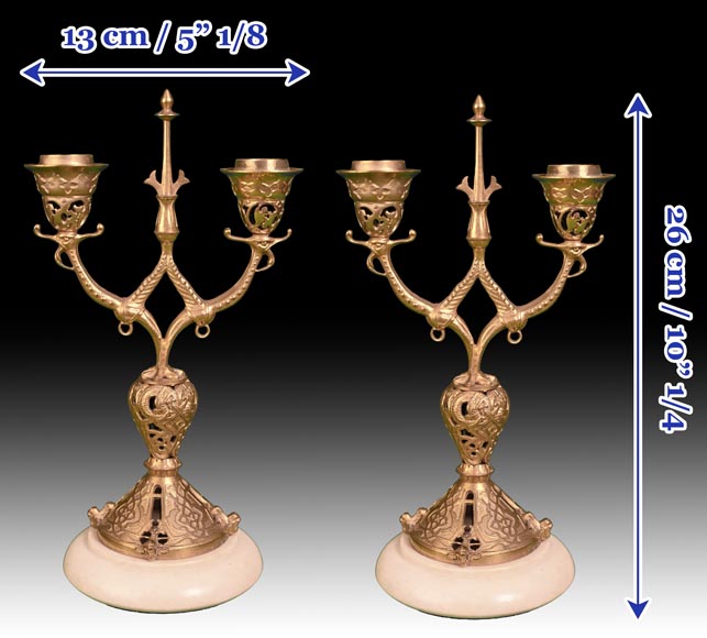 Victor GEOFFROY-DECHAUME (modèle), Auguste-Maximilien DELAFONTAINE (bronzier), Garniture « persane » en bronze doré, vers 1852-13