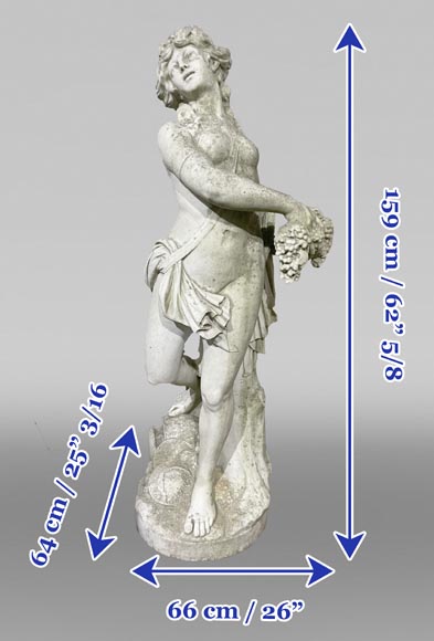 Femme Bacchanal d'après CLODION en marbre-10