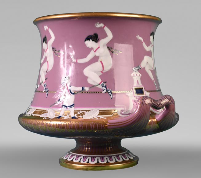 Manufacture de Sèvres, Vase cubiforme à décor de danseurs de corde, 1867-1869-2