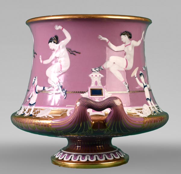 Manufacture de Sèvres, Vase cubiforme à décor de danseurs de corde, 1867-1869-3