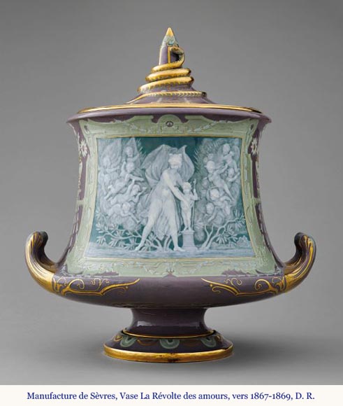 Manufacture de Sèvres, Vase cubiforme à décor de danseurs de corde, 1867-1869-17