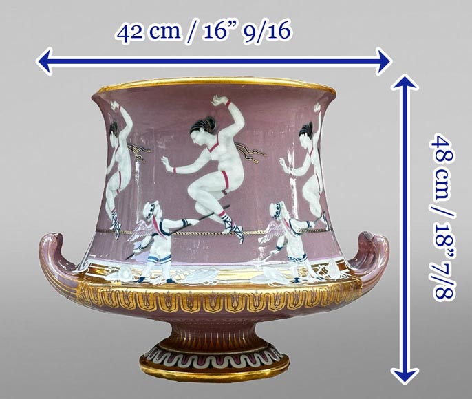 Manufacture de Sèvres, Vase cubiforme à décor de danseurs de corde, 1867-1869-18