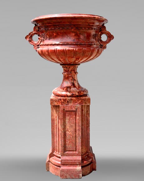 Jules CANTINI, grand vase en brèche sanguine, seconde moitié du XIXe siècle-0